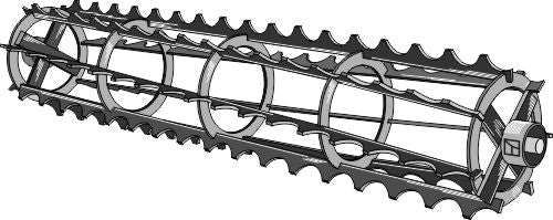 Cage roller notched bars with shaft Ø25  - 1480mm