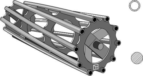 Tubular packer roller 2890