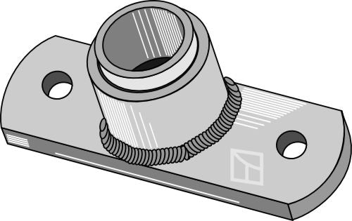 Bearing flange with bush inpressed - Ø35,5
