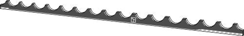Toothed ridge 40x8x1500