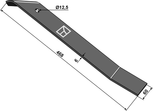 Blade left for blade-cultivator