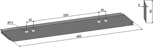Blades for chopper rollers 480