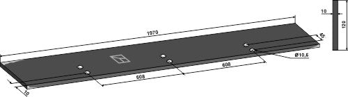 Cutter rail 1970x10mm