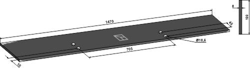 Cutter rail 1470x8mm