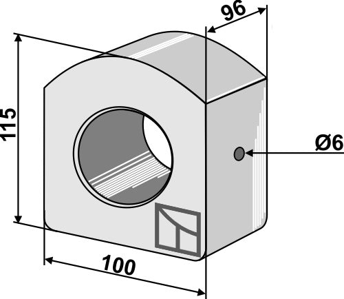 Wooden bearing insert - Ø60