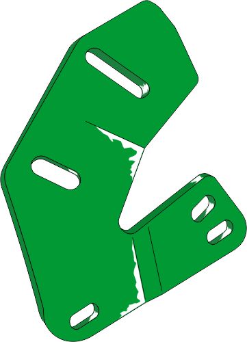 Bracket for trash board - left