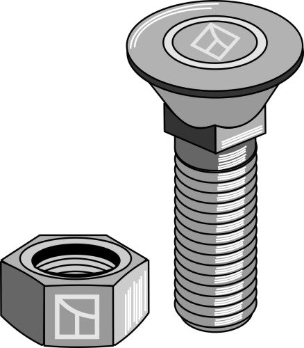 Bolt with self-locking nut