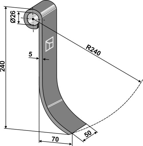Flail 240x50mm
