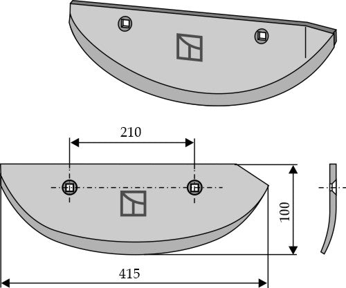 Beet lifter share, right model