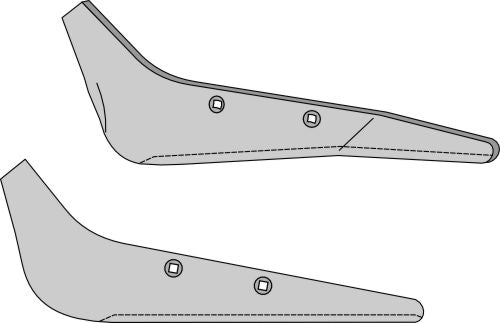 Beet lifter share, left model