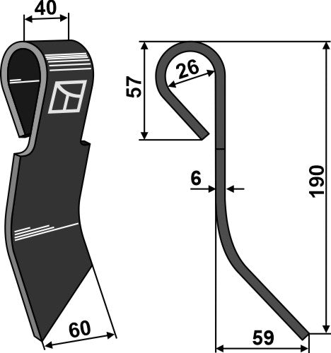Haulm topper - right