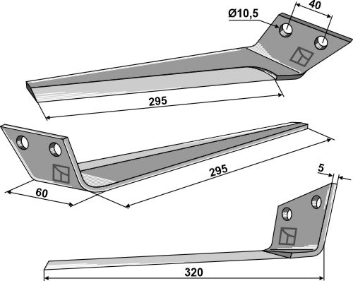 Top blade - right model
