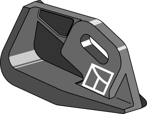 Cast heel - right