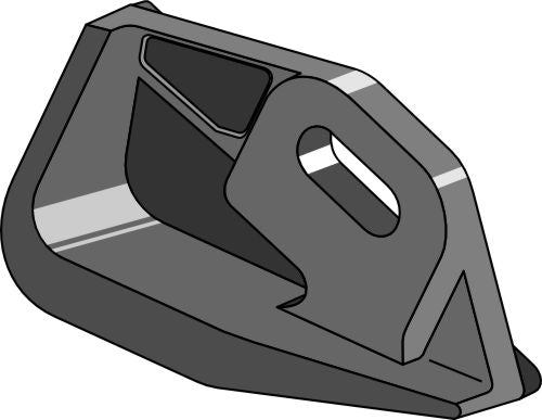 Cast heel - right