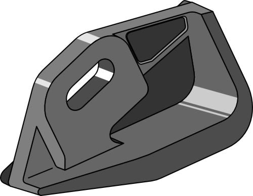 Cast heel - left