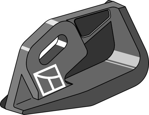 Cast heel - left