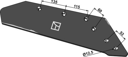 Reversible point share - 18'' - right