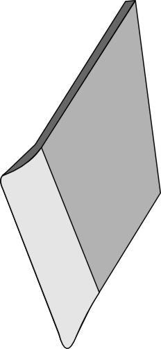 Welding points for plough share - right
