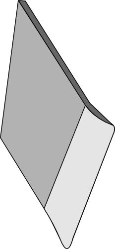 Welding point for plough share - left