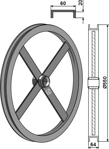 U-profile ring - right inside