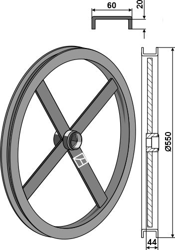 U-profile ring - left outside