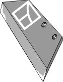 Reversible point share - 16'' - right
