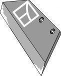 Reversible point share - 16'' - right