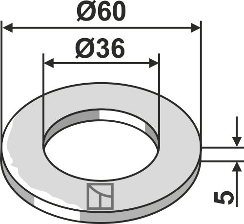 Washer Ø60x5xØ36