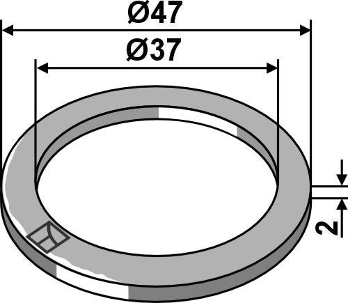 Shim washer Ø47x2xØ37