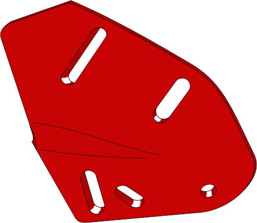 Bracket for trash board - right