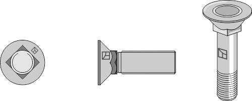 Plough bolt 3/8''UNF