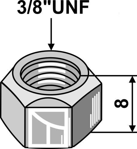 Nut 3/8''UNF