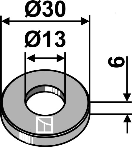 Washer Ø30x6xØ13