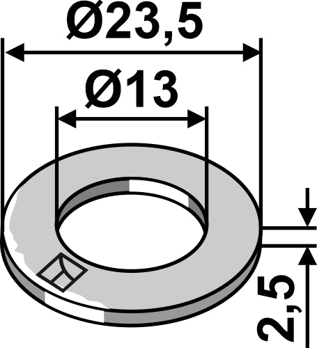 Washer Ø23,5x2,5xØ13