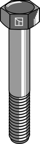 Hexagon bolt with metric fine thread - M12x1,25X75 - 8.8