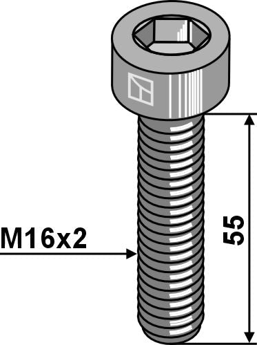 Hexagon socket bolt - M16x2x55 - 12.9