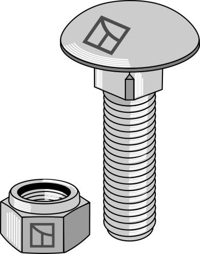Saucer-head screw M10x1,5x30 with self-locking nuts