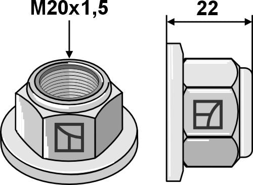 Self-locking collar nut - Polystop - M20x1,5 - 10.9