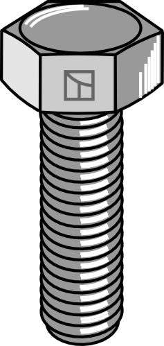 Hexagon bolt  M12x1,25X35 without nut