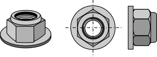 Self-locking collar nut - Polystop - M14x1,5 - 10.9