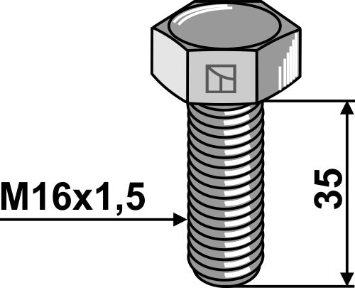 Hexagon bolt with metric fine thread - M16x1,5x35 - 10.9