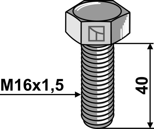 Hexagon bolt with metric fine thread - M16x1,5X40 - 10.9