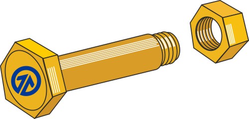 Bolt with self-locking nut