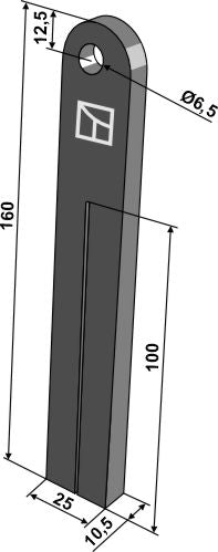 Rubber paddles for vine trunk 220x35