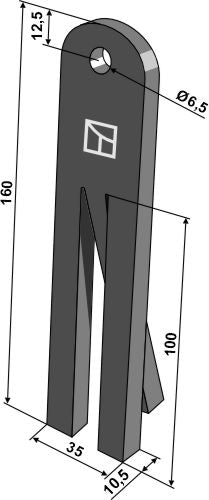 Rubber paddles for vine trunk 160x35