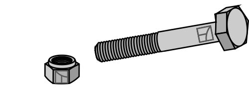 Hexagon bolt M10x1,5x60 with self-locking nut