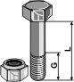 Hexagon bolt M10x1,5x70 with self-locking nut