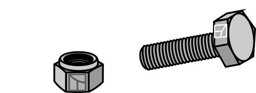 Hexagon Bolt M12x1,75x30  with self-locking nut