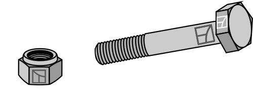 Hexagon Bolt M12x1,75x65 with self-locking nut