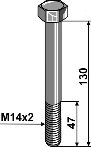 Bolt M14x130 - 10.9